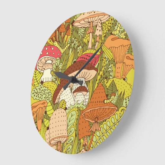 抽象芸術の森:パタ芸術的ーン ラージ壁時計 (傾斜)