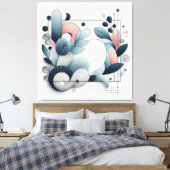 抽象芸術の植物作品 キャンバスプリント (インサイチュ (寝室))