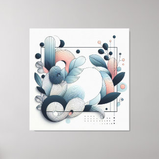 抽象芸術の植物作品 キャンバスプリント