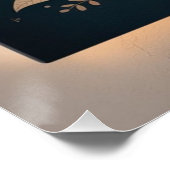 抽象芸術の植物旭日月の成長 ポスター (コーナー)