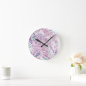 抽象芸術の植物模様の時計 ラウンド壁時計 (ホーム)