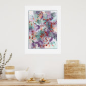 抽象芸術の楽しいマーク作り ポスター (キッチン)