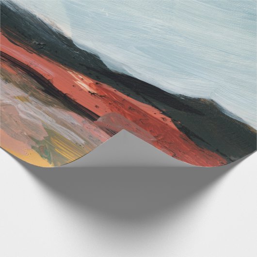 抽象芸術の横長美し芸術的い。手絵を描 ラッピングペーパー (角)