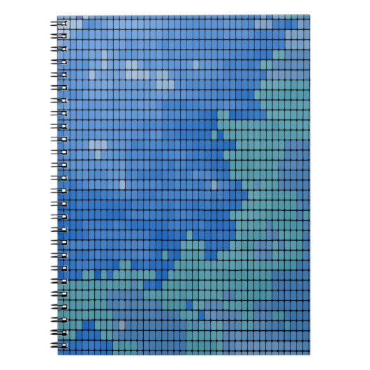抽象芸術の正方形のパターン ノートブック (正面)