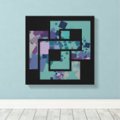 抽象芸術の正方形 キャンバスプリント (インサイチュ (ウッドフロア))