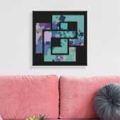 抽象芸術の正方形 キャンバスプリント (インサイチュ (リビング))