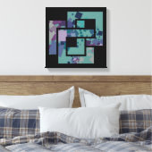 抽象芸術の正方形 キャンバスプリント (インサイチュ (寝室))