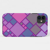 抽象芸術の正方形 |ピンクパープルブルー Case-Mate iPhoneケース (裏面(横))