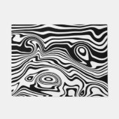 抽象芸術の歪んだ白黒形式 – カスタマイズ可能 ドアマット (正面)