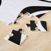 抽象芸術の歪んだ行 – 愛する – テキストを追加 ジグソーパズル (側面)