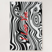 抽象芸術の歪んだ行 – 愛する – テキストを追加 ジグソーパズル (縦)