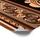 抽象芸術の民族的なストリートガーデメントヴィンテージ背景 ポスター (角)