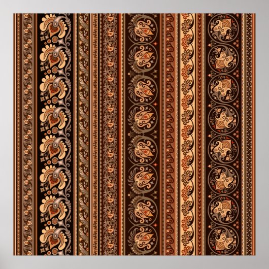 抽象芸術の民族的なストリートガーデメントヴィンテージ背景 ポスター (正面)