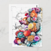 抽象芸術の水の色のカラフルイラストレーションA海 ポストカード (正面/裏面)