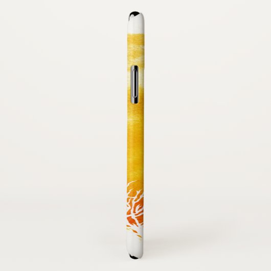 抽象芸術の水の色のスプラッシュ、黄色のサンゴ礁 Case-Mate iPhoneケース (裏面/右)