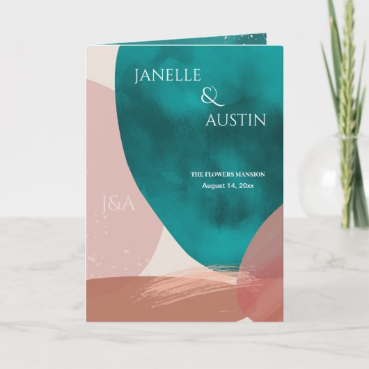 抽象芸術の水の色結婚すべて 招待状 (正面)