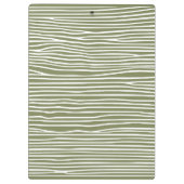 抽象芸術の水平線_白オリーブの緑 クリップボード (裏面)