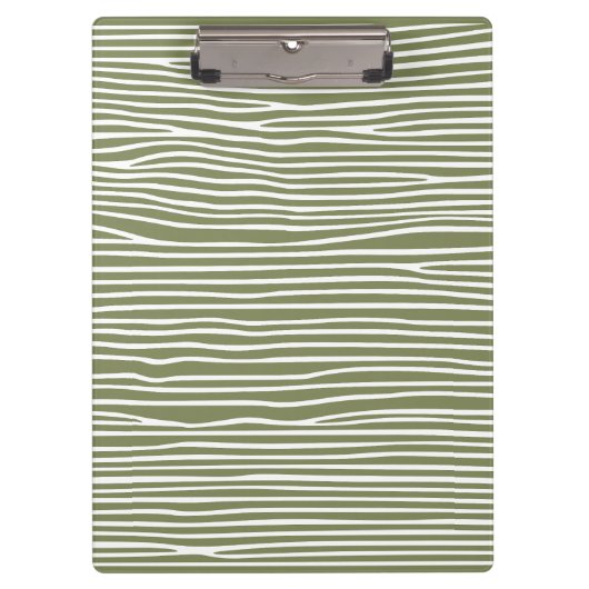 抽象芸術の水平線_白オリーブの緑 クリップボード (正面)