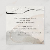 抽象芸術の水彩の形状メイクアップアーティスト スクエア名刺 (裏面)