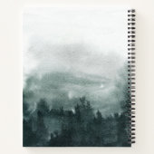 抽象芸術の水彩の森の風景パーソナライズされた ノートブック (裏面)