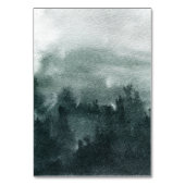 抽象芸術の水彩の森の風景結婚の テーブルナンバー (裏面)