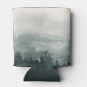 抽象芸術の水彩の森の風景結婚の 缶クーラー (裏面)