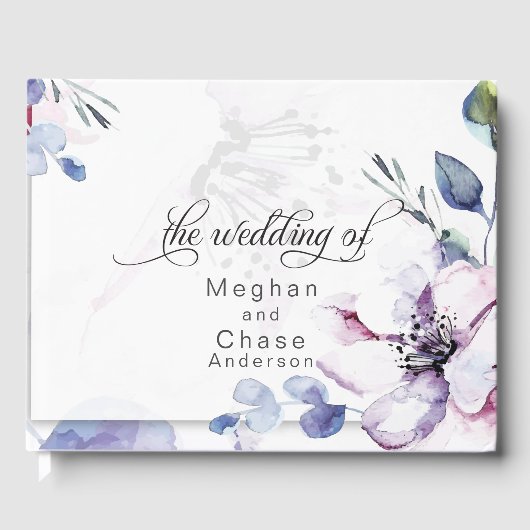 抽象芸術の水彩りんご花 ゲストブック (正面)