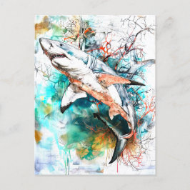 抽象芸術の水彩イラストレーション ポストカード