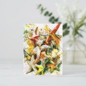 抽象芸術の水彩イラストレーション ポストカード (スタンド正面)