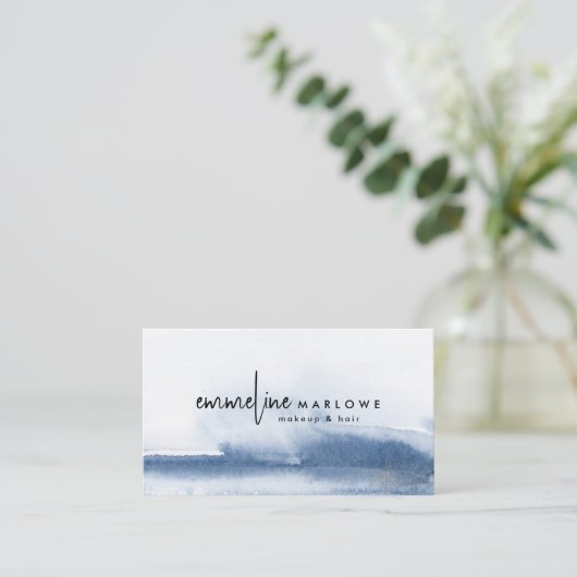 抽象芸術の水彩メイクアップアーティスト&ヘア 名刺 (スタンド正面)