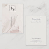 抽象芸術の水彩ロゴのヘアクリップホルダー 名刺 (正面/裏面)