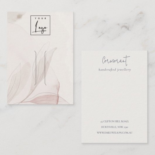 抽象芸術の水彩ロゴのヘアクリップホルダー 名刺