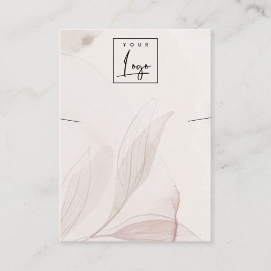 抽象芸術の水彩ロゴネックレスホルダー 名刺 (正面)