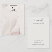 抽象芸術の水彩ロゴネックレスホルダー 名刺 (正面/裏面)