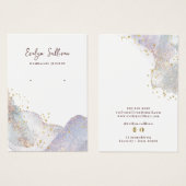 抽象芸術の水彩図形のイヤリング表示カード (正面&裏面)