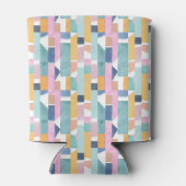 抽象芸術の水彩形状パターン 缶クーラー (裏面)