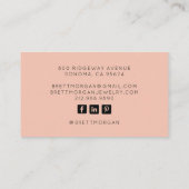 抽象芸術の水彩模様ピンクのメイクアップアーティスト 名刺 (裏面)