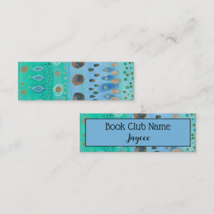 抽象芸術の水彩画パーソナライズされた術,ブッククラブ コーリングカード