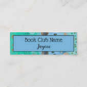 抽象芸術の水彩画パーソナライズされた術,ブッククラブ コーリングカード (裏面)
