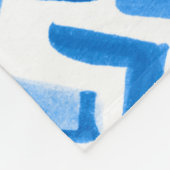 抽象芸術の水彩線とストライプ フリースブランケット (角)