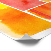 抽象芸術の水彩針のセッ絵を描ト ポスター (角)