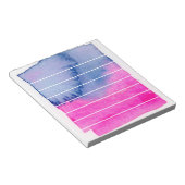 抽象芸術の水色のストライプ ノートパッド (アングル)