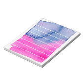 抽象芸術の水色のストライプ ノートパッド (回転)