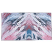 抽象芸術の水色のストロ絵を描ック 枕カバー (正面右)