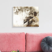 抽象芸術の水色の背景のグランジ紙 キャンバスプリント (インサイチュ (リビング))