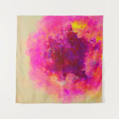 抽象芸術の水色の背景テカラフルクスチャ タペストリー (正面(横))