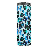 抽象芸術の水色ヒョウの皮膚パターン タンブラー (裏面)