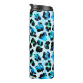 抽象芸術の水色ヒョウの皮膚パターン タンブラー (回転右)