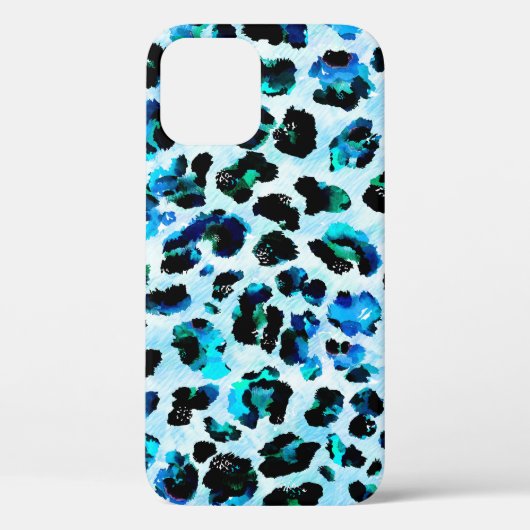 抽象芸術の水色ヒョウの皮膚パターン Case-Mate iPhoneケース (裏面)