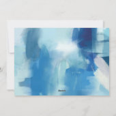 抽象芸術の水色ピースジョーラブホリデーフォト シーズンカード (裏面)